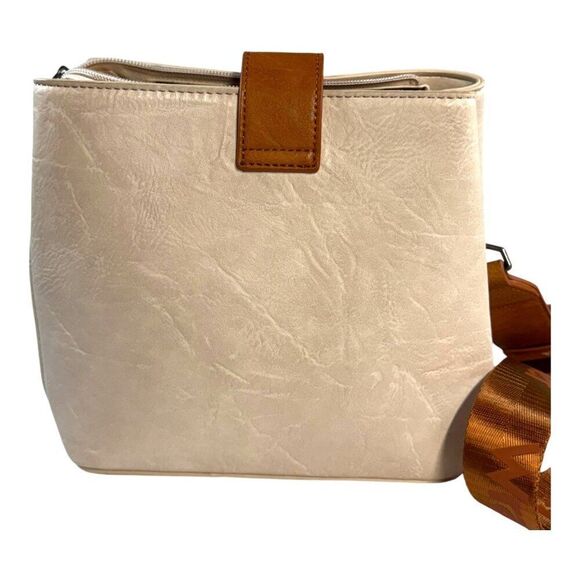 Wrangler Crossbody Bag Front Pocket Country Western Purse Brown Beige Pocketbook - Picture 7 of 10